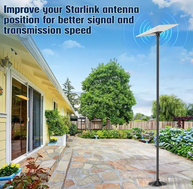 Alt view image 2 of 7 - 7.5FT Starlink Mount Kit for Standard 4/4X/Gen 3 for Backyard Outdoors | Starlink Gen 3 Pole Mount Kit, 7.5FT Starlink Ground Pole Mount Gen 3 with Pipe Adapter, Starlink Mounting Kit