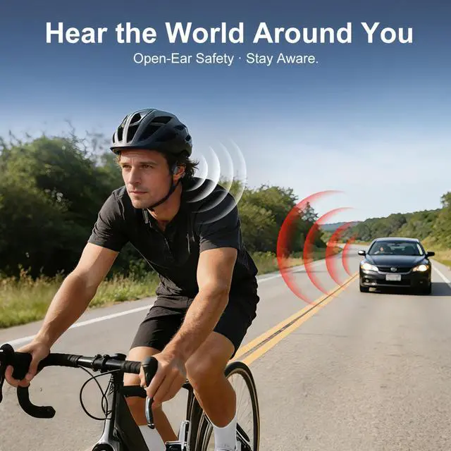 Alt view image 4 of 6 - Bone Conduction Headphones Bluetooth 6.0,Open Ear Wireless Sport Headphones | Lightweight Wireless Sports Headphones, 10H Playtime, IPX6 Sweatproof Headphones for Running, Gym, Cycling