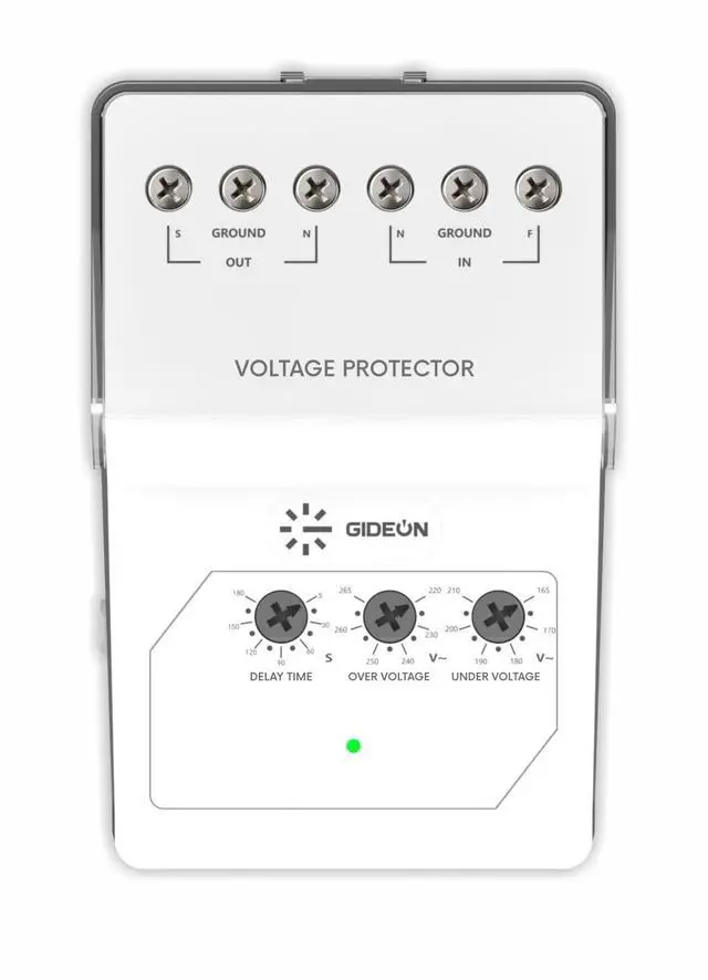 Main image of Wiring Heavy Duty Surge Protector for Air Conditioning Inverter Mini Split, 2100J Adjustable Voltage & Delay Time, Protects Against Brownouts and Spikes for Refrigerator, 220V 30A 6600W