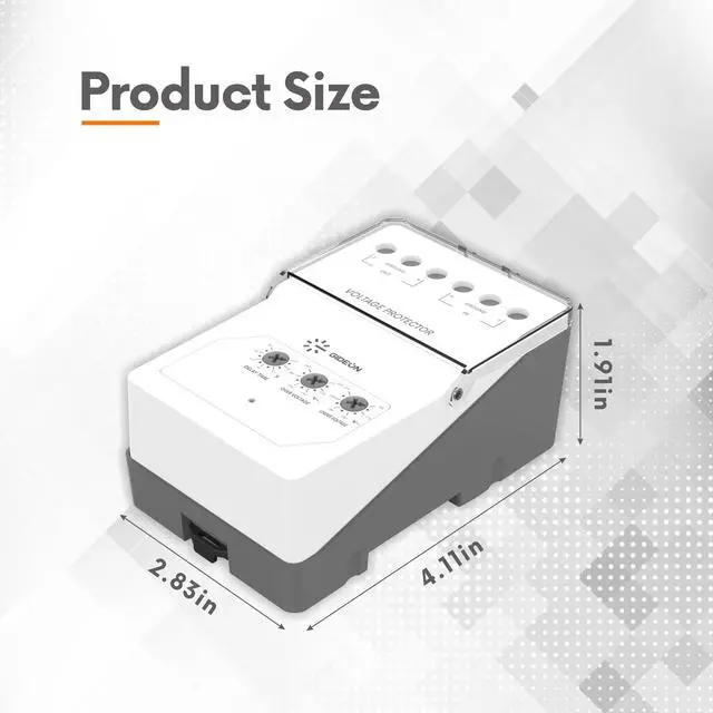 Alt view image 6 of 6 - Wiring Heavy Duty Surge Protector for Air Conditioning Inverter Mini Split, 2100J Adjustable Voltage & Delay Time, Protects Against Brownouts and Spikes for Refrigerator, 220V 30A 6600W