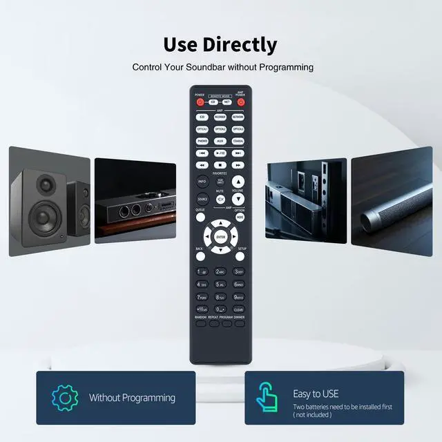 Alt view image 3 of 6 - RC-1223 Remote for Denon PMA-800NE/DCD-800NE/PMA-800PS Amplifiers | Easy pairing,Responsive control,for PMA-800BL
