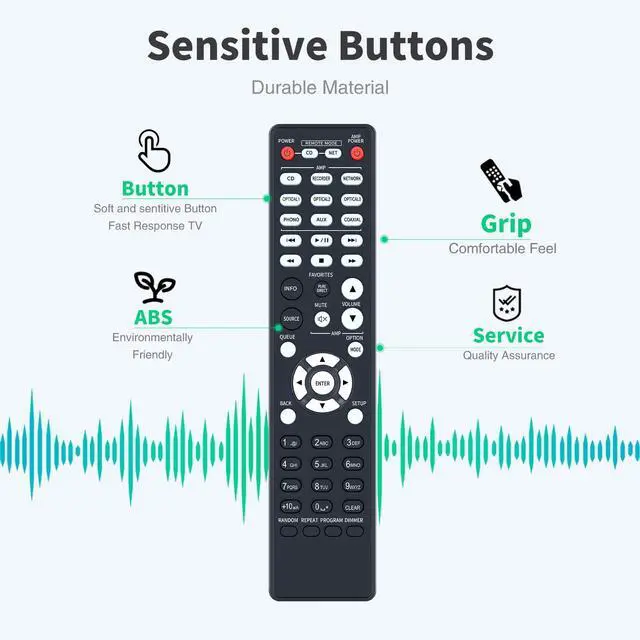 Alt view image 4 of 6 - RC-1223 Remote for Denon PMA-800NE/DCD-800NE/PMA-800PS Amplifiers | Easy pairing,Responsive control,for PMA-800BL