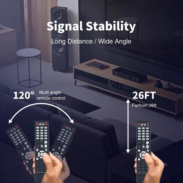 Alt view image 6 of 6 - RC-1223 Remote for Denon PMA-800NE/DCD-800NE/PMA-800PS Amplifiers | Easy pairing,Responsive control,for PMA-800BL