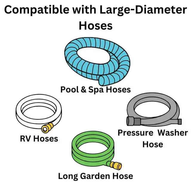 Alt view image 7 of 7 - HH200 34-Inch Heavy-Duty Large Hose Organizer Strap, 3" Industrial Polypropylene Webbing, 1,700 lb Tensile Strength, Reusable Hook & Loop Wrap for Pool Vacuum & Garden Hoses