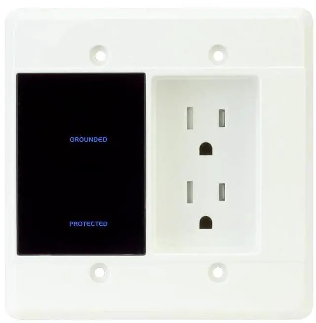 Main image of Element-Hz Power Series in-Wall Surge Protector w/Recessed Dual Outlet, 1080 Joules