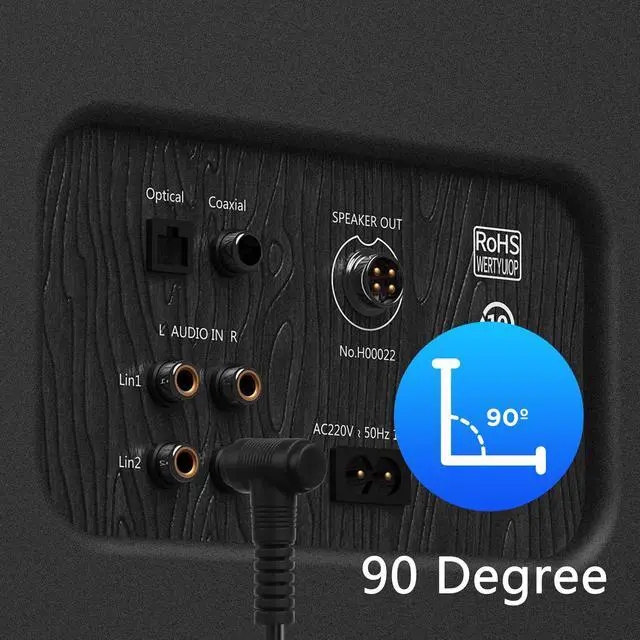 Alt view image 5 of 6 - 2PCS 90 Degree RCA to 6.35 Audio Cable, Gold Plated Angle RCA Male to 90 Degree 1/4 Inch Male TS Audio Adapter Cable for Guitar,Amplifiers,Speaker -6.5FT