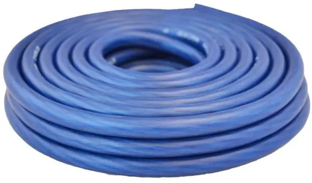 Alt view image 2 of 2 - Connected 4 Gauge Blue Amplifier Amp Power/Ground Wire 25 Feet Superflex Cable 25'