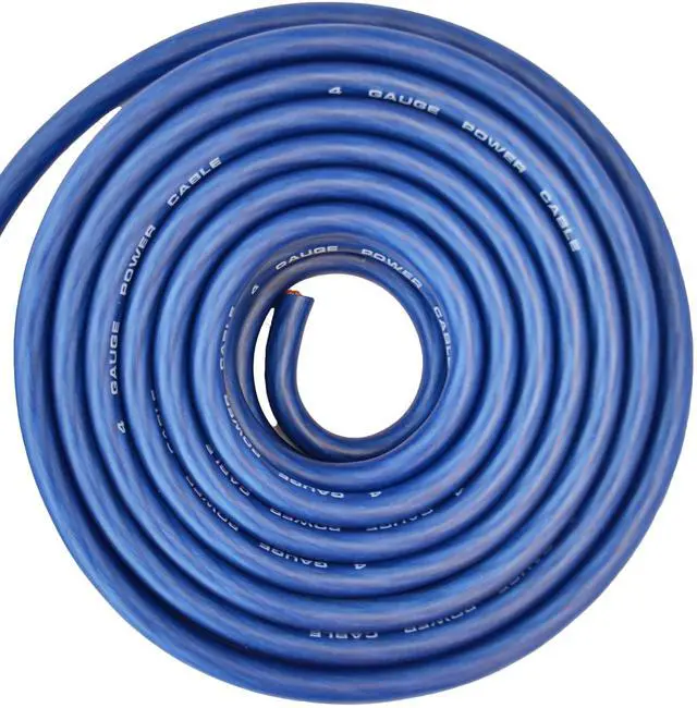 Main image of Connected 4 Gauge Blue Amplifier Amp Power/Ground Wire 25 Feet Superflex Cable 25'