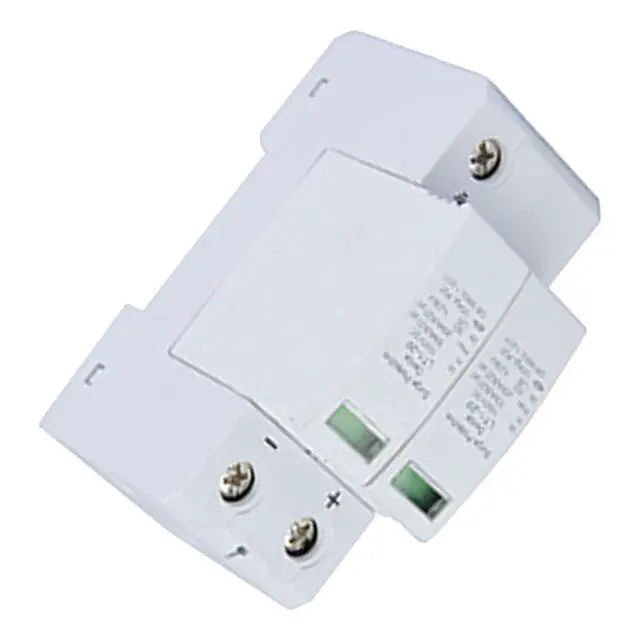 Alt view image 6 of 7 - Dc Solar Surge Protector, 2P 20KA Voltage Surge Protector Surge Protective Device DC Photovoltaic Lightning Protector Low-Voltage Arrester Solar PV Lightning Arrester Device for Home