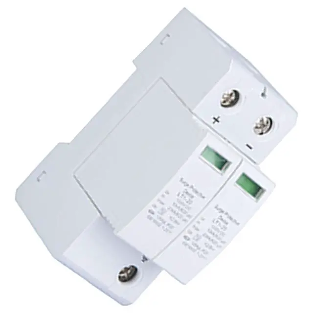 Alt view image 7 of 7 - Dc Solar Surge Protector, 2P 20KA Voltage Surge Protector Surge Protective Device DC Photovoltaic Lightning Protector Low-Voltage Arrester Solar PV Lightning Arrester Device for Home