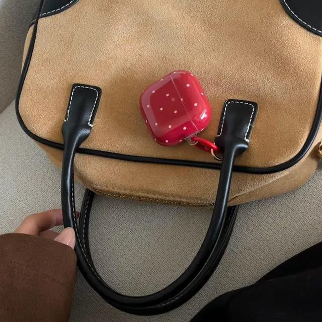 Alt view image 5 of 6 - White Polka Dot Red Case with Lock for Airpods Pro 2 Gen,Vintage Aesthetic Pattern Stylish Luxury Trendy Retro Girls Women Protective Cover for Airpod Pro 2 Genetatio