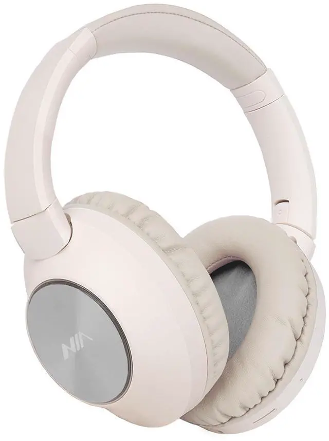 Main image of Over Ear Wireless Bluetooth Headphones, Foldable HiFi Stereo Headphones with 20H Playtime, Bluetooth 5.3, FM/TF, LED Lights for Cellphone Home NX400, White
