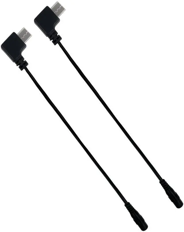 Main image of 2pcs Short Type C Cables, Type C Cable Detachable Power Cord for Heated Clothes/Jacket/Vest/Sweater/Thermal Underwear Portable 5V Power Wire