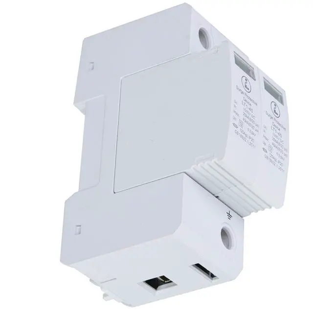 Alt view image 7 of 7 - 2P Surge Arrester Device, Protective Device DC Photovoltaic Protector Low-Voltage Arrester DC Protector Breaker for Home(2P40KA)