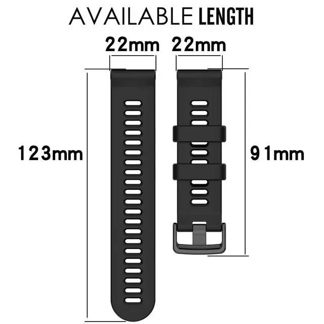 Alt view image 3 of 7 - Band for Garmin Forerunner 955, Soft Silicone Replacement Band for Garmin Forerunner 955 Solar (No Tracker, Replacement Bands Only)
