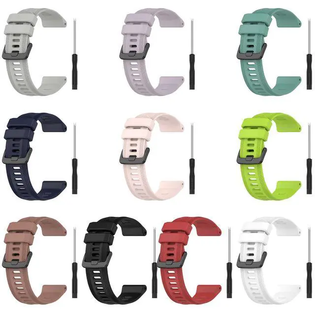 Alt view image 6 of 7 - Band for Garmin Forerunner 955, Soft Silicone Replacement Band for Garmin Forerunner 955 Solar (No Tracker, Replacement Bands Only)