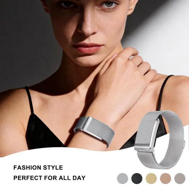 Alt view image 7 of 7 - Milanese Stainless Steel Band Compatible with WHOOP 5.0, One, Peak, Life Lightweight Magnetic Breathable Metal Replacement Strap & Fully Adjustable Wristband