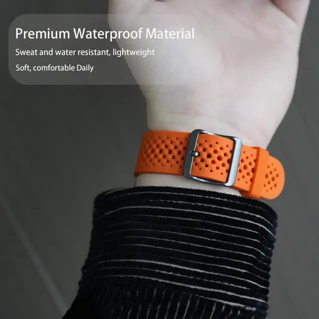 Alt view image 4 of 6 - Compatible with Garmin Approach J1 Band, 20mm Quick Release Silicone band with Metal Buckle Compatible for Garmin Approach S50, S44, S42, S40, J1 Smartwatch