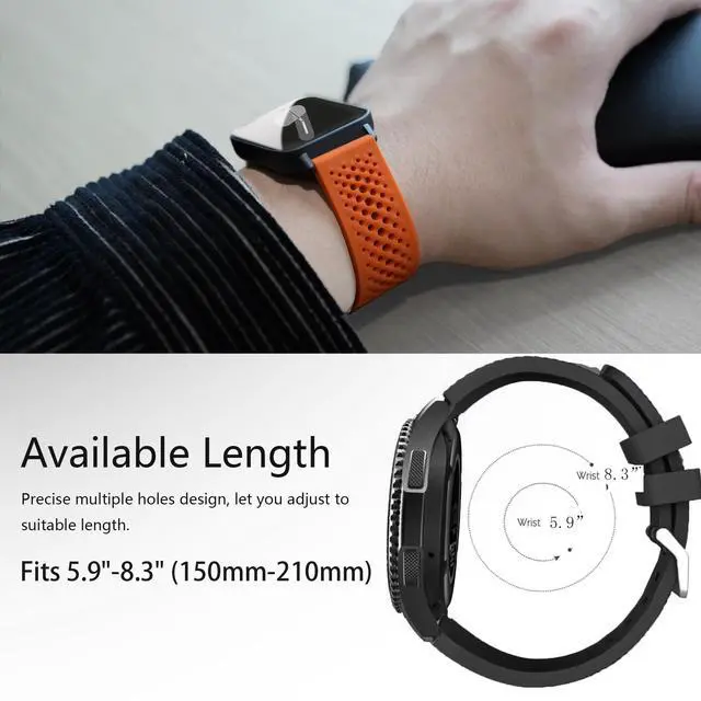 Alt view image 5 of 6 - Compatible with Garmin Approach J1 Band, 20mm Quick Release Silicone band with Metal Buckle Compatible for Garmin Approach S50, S44, S42, S40, J1 Smartwatch