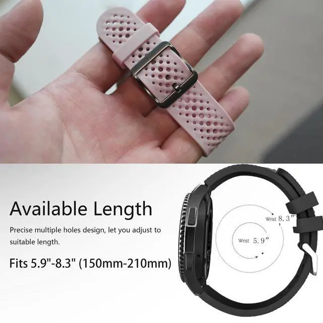 Alt view image 3 of 5 - Compatible with Garmin Approach J1 Band, 20mm Quick Release Silicone band with Metal Buckle Compatible for Garmin Approach S50, S44, S42, S40, J1 Smartwatch