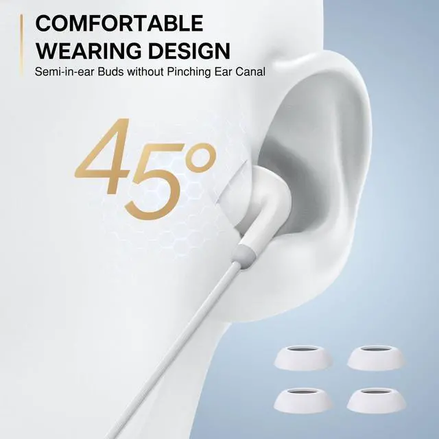 Alt view image 2 of 6 - Wired Earbuds 3 EQ Mode USB C Headphones HiFi Bass Sound Black | Type C Earphones Corded USBC Plug in Ear Buds for iPhone 17 17e 16 Pro Max 15 for Samsung/Galaxy S26 S25 for Google/Pixel 11