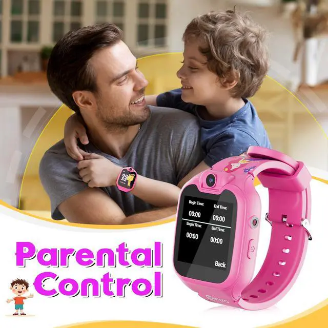 Alt view image 5 of 6 - KW01 Smart Watches for Kids, Pink 1.54" HD Touch Screen Educational Smartwatch Toy with Games Camera Video Recorder Calculator Flashlight Music Player Gift for 3-12 Years Old Boys Girls