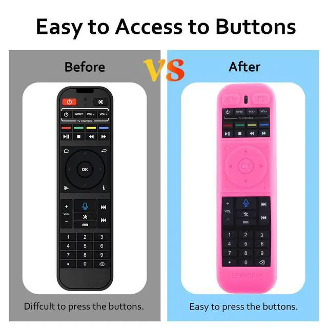 Alt view image 5 of 5 - Remote Cover for SuperBox S5 PRO, S4 PRO, S5 S 5 S6 MAX 2024 2025, S 6-Ultra, S 6-MAX TV Voice Remote Case Pink Sleeve Glow in Dark