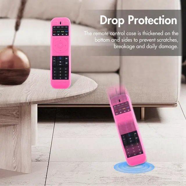 Alt view image 4 of 5 - Remote Cover for SuperBox S5 PRO, S4 PRO, S5 S 5 S6 MAX 2024 2025, S 6-Ultra, S 6-MAX TV Voice Remote Case Pink Sleeve Glow in Dark