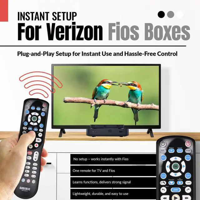 Alt view image 3 of 6 - RRP265V5 Replacement Remote Control Compatible with Verizon FiOS | 2-Device, Version 2/3/4/5 RC2655007/01, Work with All FiOS Systems and Set Top Boxes Replacement Controller