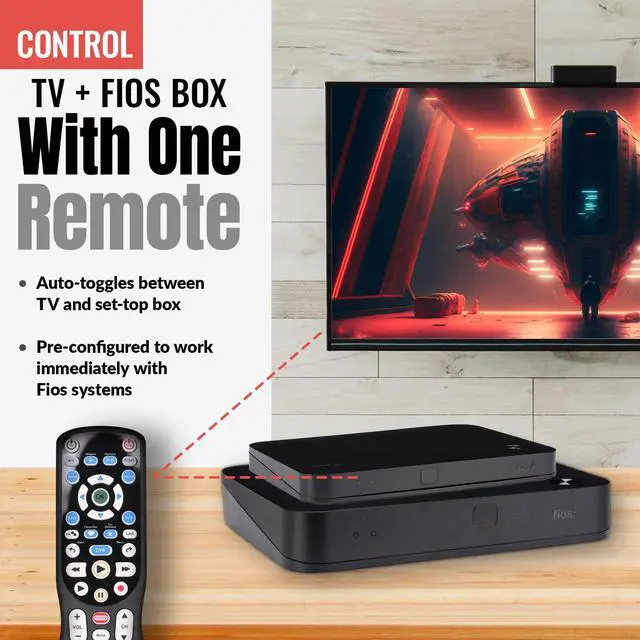 Alt view image 4 of 6 - RRP265V5 Replacement Remote Control Compatible with Verizon FiOS | 2-Device, Version 2/3/4/5 RC2655007/01, Work with All FiOS Systems and Set Top Boxes Replacement Controller
