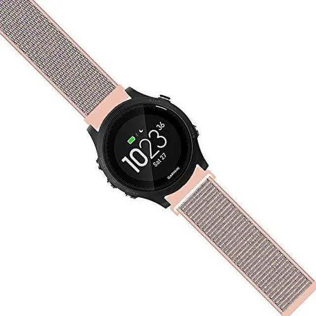 Alt view image 3 of 4 - Strap Compatible with Garmin Forerunner 965/955/945/93522mm Replacement Watch band - Woven Nylon with Hook-And-Loop