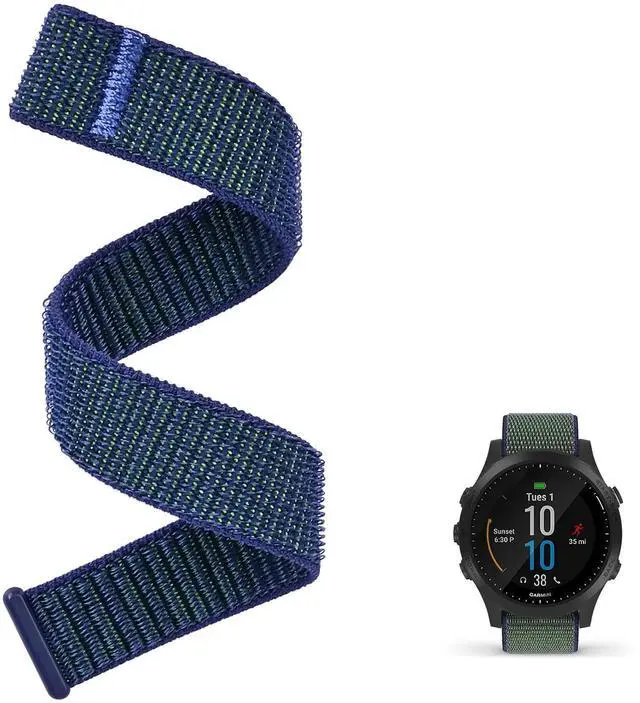 Main image of Strap Compatible with Garmin Forerunner 965/955/945/93522mm Replacement Watch band - Woven Nylon with Hook-And-Loop