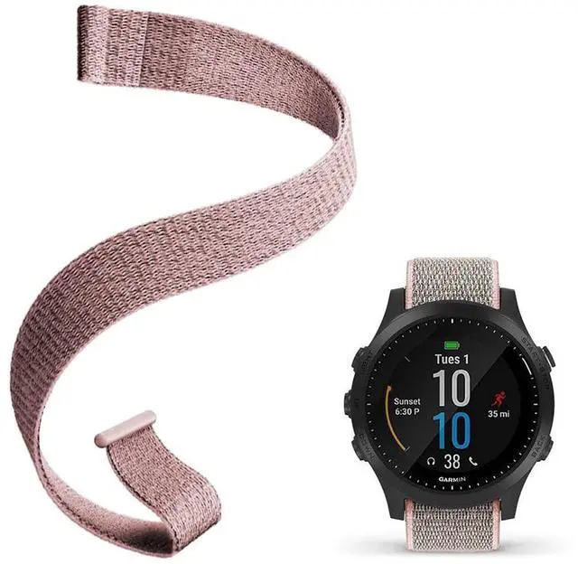 Main image of Strap Compatible with Garmin Forerunner 965/955/945/93522mm Replacement Watch band - Woven Nylon with Hook-And-Loop