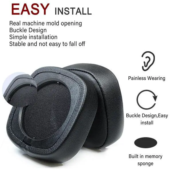 Alt view image 2 of 7 - Major IV Ear Pads Cushions Replacement Compatible with Marshall Major 4 Major IV Headphones Ear Cushions£¬Ear Muffs Memory Foam Earpads