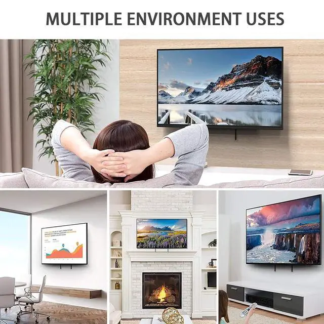 Alt view image 6 of 7 - Fixed TV Wall Mount for Most 26-63 inch Flat Panel/Curved TVs,Universal Low Profile Wall Mount TV Bracket for LED LCD OLED VESA 400X400mm up to 110Lbs (26-63 Inch)