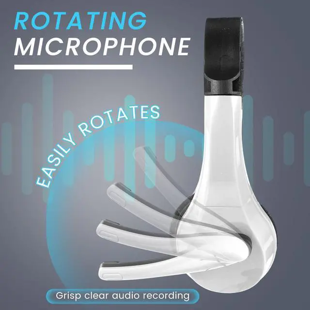 Alt view image 4 of 7 - 20 Pack Classroom Headphones with Microphone Bulk 3.5mm Adjustable Jack On Ear Bulk Headphones for Classroom Students Computer Laptop Office Home(White)