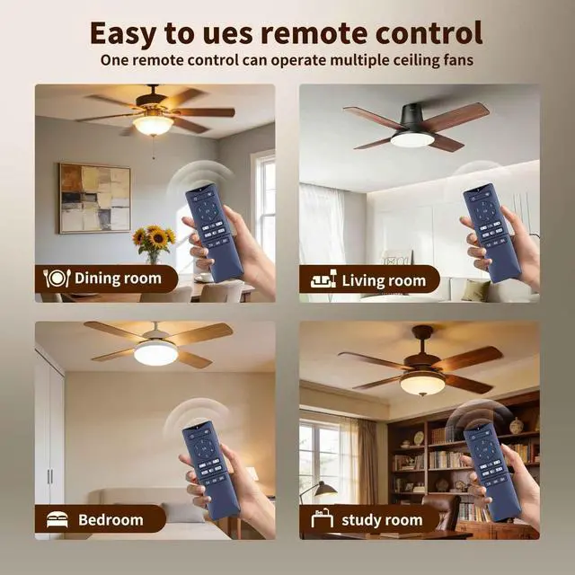 Alt view image 6 of 7 - Replacement Remote Control for VONLUCE & CO-Z Ceiling Fans | for model: CFN-1314-00 CFN-1460-00 CFN-1314-NI CFN-1314-NG CFN-1314-BK CFN-1319-GB CFN-1319-BW CFN-1319-NG
