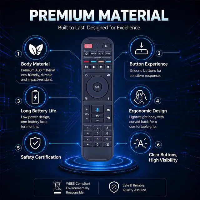Alt view image 4 of 7 - Replacement Remote Control for TV Box | For TV Box Replacement Remote Control
