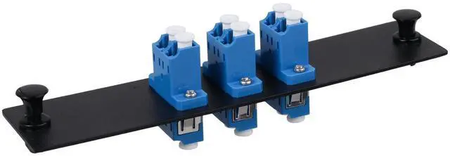 Alt view image 2 of 4 - 2pc 6 Fibers Cores LC OS2/OS1 Compatible Fiber Patch Panel | with 3 Singlemode Duplex LC Adapters, Low Loss, Compatible for 1.25G/10GB OS1 OS2 Networks
