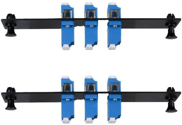 Main image of 2pc 6 Fibers Cores LC OS2/OS1 Compatible Fiber Patch Panel | with 3 Singlemode Duplex LC Adapters, Low Loss, Compatible for 1.25G/10GB OS1 OS2 Networks