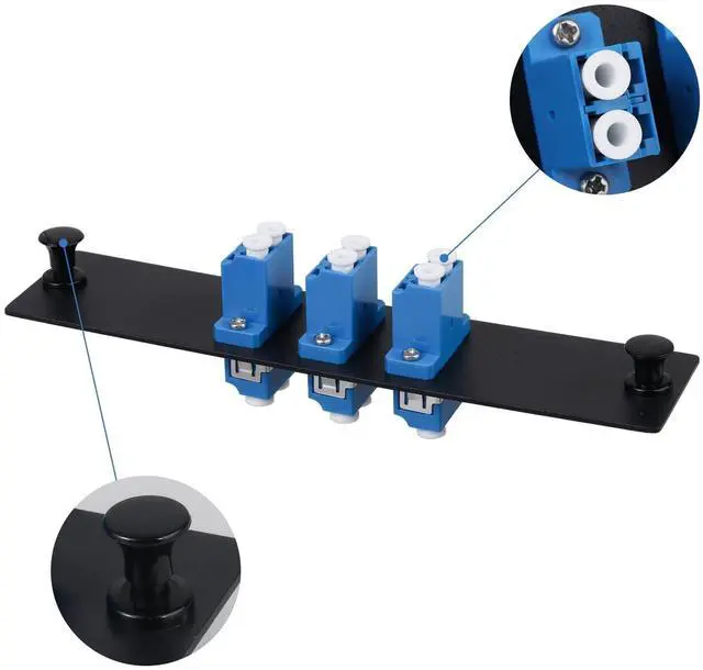 Alt view image 4 of 4 - 2pc 6 Fibers Cores LC OS2/OS1 Compatible Fiber Patch Panel | with 3 Singlemode Duplex LC Adapters, Low Loss, Compatible for 1.25G/10GB OS1 OS2 Networks