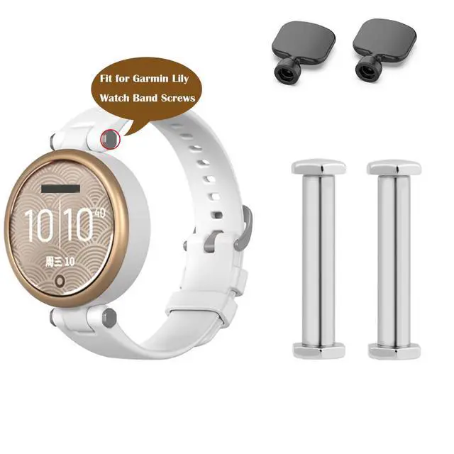Alt view image 6 of 7 - Bands Fit for Garmin Lily Bands Women with 2x Screws and Wrench Removal Tools, 14.2mm Width Soft Nylon Replacement Watch Straps Fit for Garmin LilY Women Smartwatch