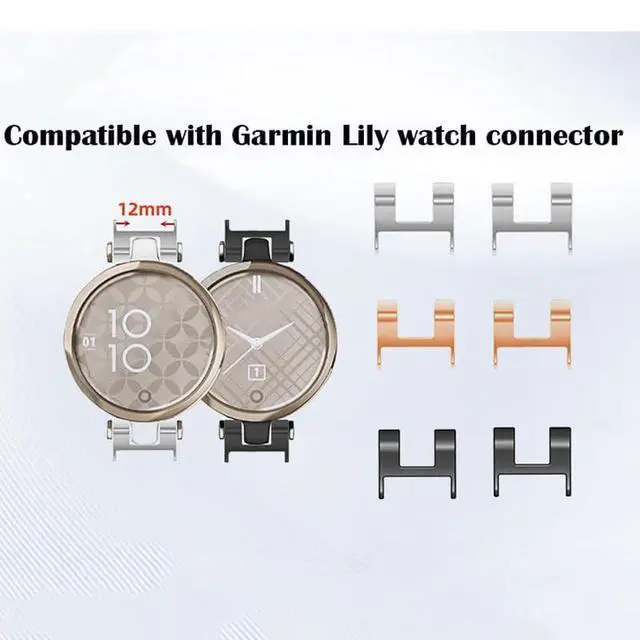 Alt view image 7 of 7 - Bands Fit for Garmin Lily Bands Women with 2x Screws and Wrench Removal Tools, 14.2mm Width Soft Nylon Replacement Watch Straps Fit for Garmin LilY Women Smartwatch