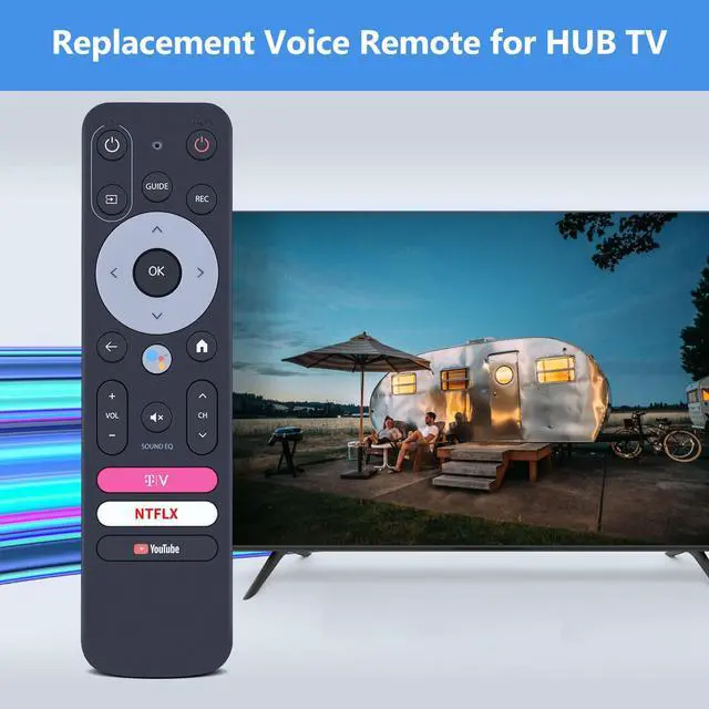 Alt view image 2 of 5 - Replacement Voice Remote Control for TVision T-Mobile HUB Google TV | Easy to Pair, Voice Control