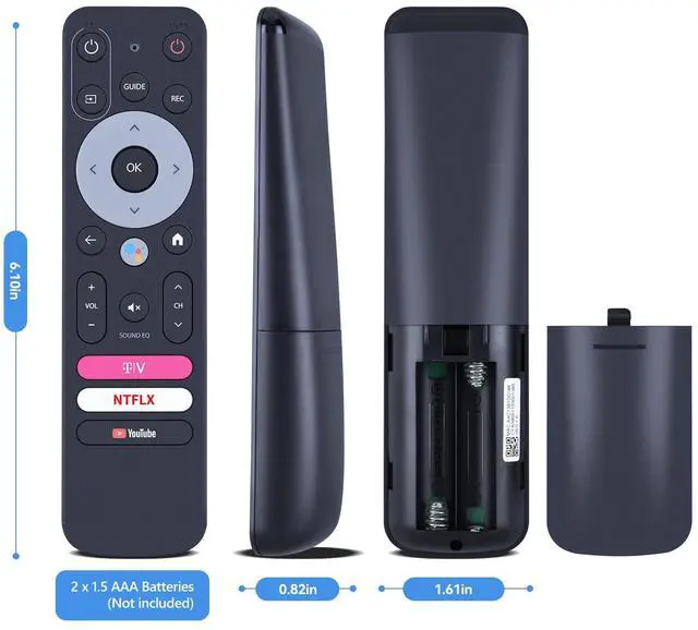 Alt view image 5 of 5 - Replacement Voice Remote Control for TVision T-Mobile HUB Google TV | Easy to Pair, Voice Control