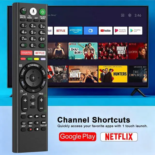 Alt view image 6 of 7 - Replacement Voice Remote Control for Sony-Bravia-TVsfor All 2019-2026 Sony 4K UHD LED LCD HD Smart TVs