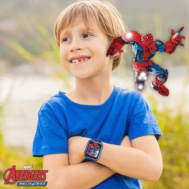 Alt view image 4 of 6 - Marvel Avengers Kids Smart Watch - Touchscreen with Mech Strike Heroes, Games, Selfie Camera, Step Tracker, Timer, and Alarm - Fits Wrists 5.5" to 8.0"