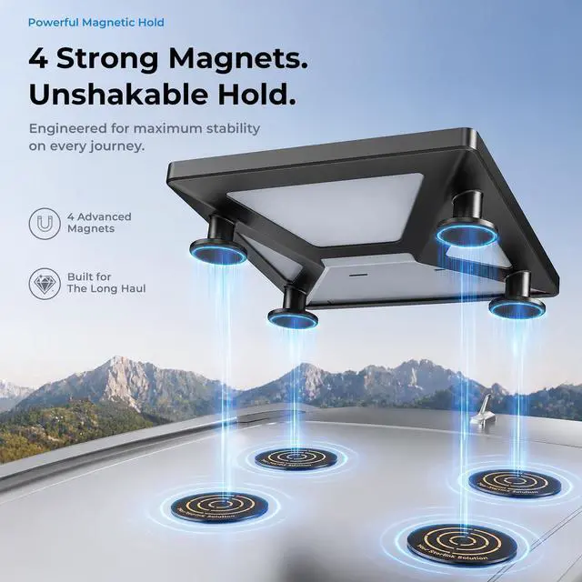 Alt view image 2 of 7 - 4PCS Starlin Mini/Gen 3 Magnetic Metal Plate, 3M Adhesive Metal Plate for Magnetic Mount for Starlin Mini/Gen 3/4/4X, Magnetic Mounting Plate for Car Truck SUV Glass Aluminum Vehicle Roof