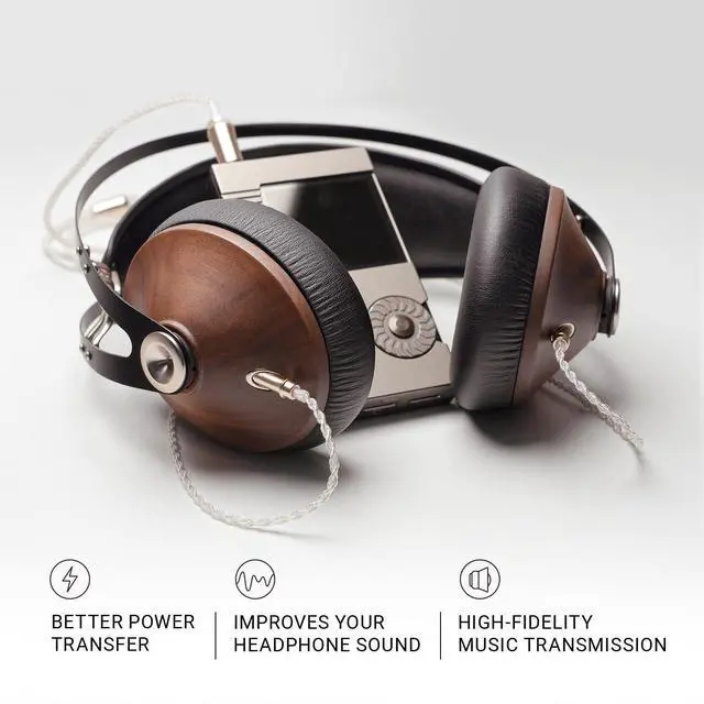 Alt view image 4 of 6 - 99 Series Silver Plated Upgrade Balanced 2.5mm Jack | Headphones HiFi Replacement 2.5mm Male to Dual TS Mono 3.5mm Male Connector Plug | Length 1.2m/3.9ft