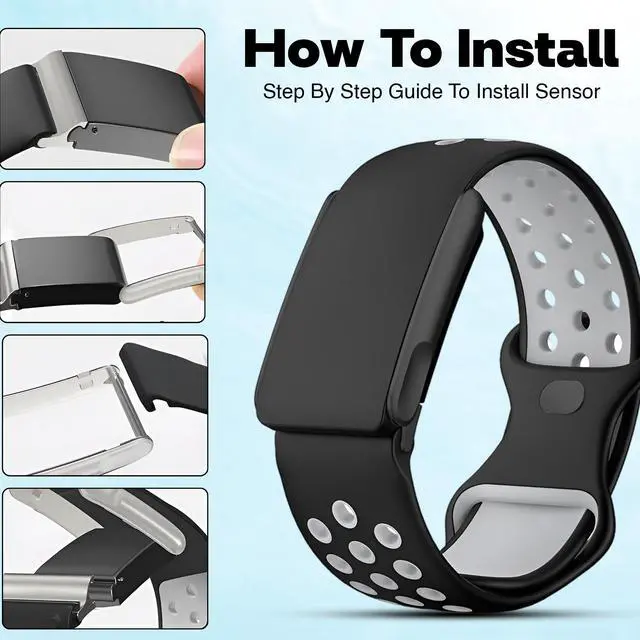 Alt view image 4 of 6 - Whoop 5.0 Compatible Silicone Strap Adjustable Sport-Inspired Band, Breathable & Lightweight Replacement Wristband for Men & Women